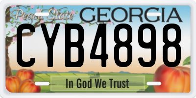 GA license plate CYB4898