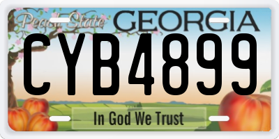 GA license plate CYB4899