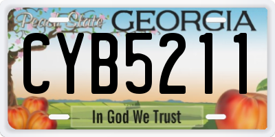 GA license plate CYB5211
