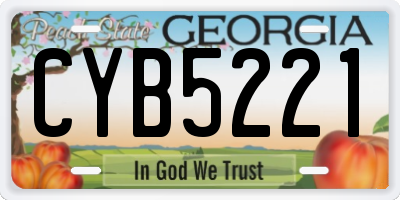 GA license plate CYB5221
