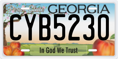 GA license plate CYB5230