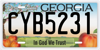 GA license plate CYB5231