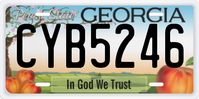 GA license plate CYB5246