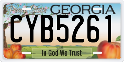 GA license plate CYB5261