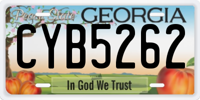 GA license plate CYB5262