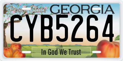 GA license plate CYB5264
