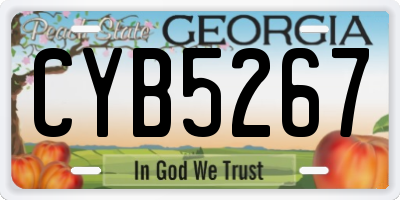 GA license plate CYB5267