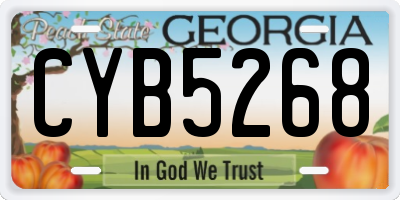 GA license plate CYB5268