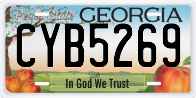 GA license plate CYB5269