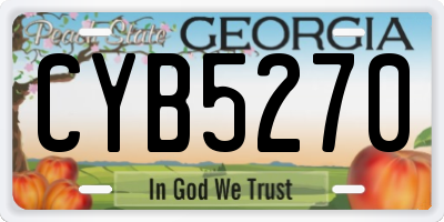 GA license plate CYB5270