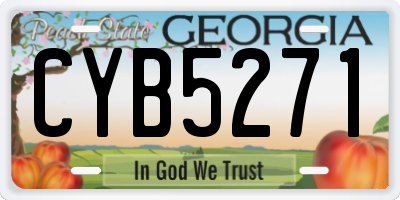 GA license plate CYB5271