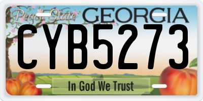 GA license plate CYB5273