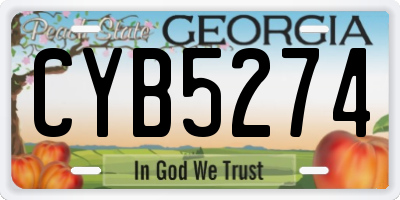 GA license plate CYB5274