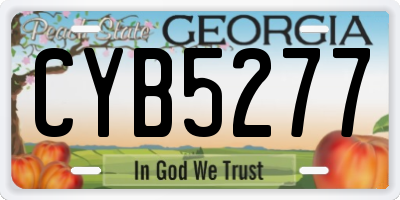 GA license plate CYB5277