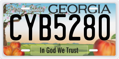 GA license plate CYB5280