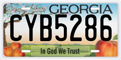 GA license plate CYB5286