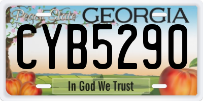 GA license plate CYB5290