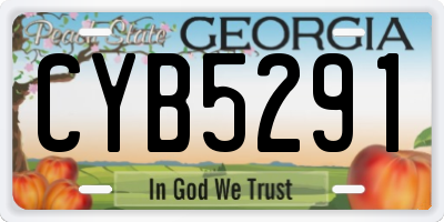 GA license plate CYB5291