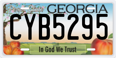 GA license plate CYB5295