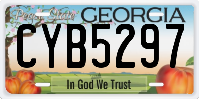 GA license plate CYB5297