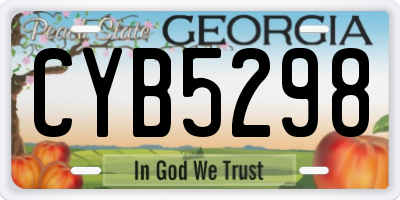 GA license plate CYB5298