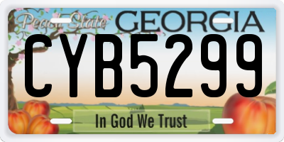 GA license plate CYB5299