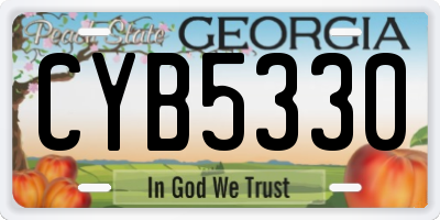 GA license plate CYB5330