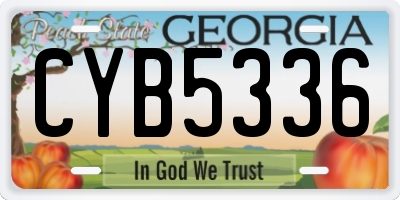 GA license plate CYB5336