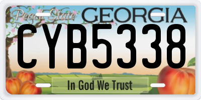 GA license plate CYB5338