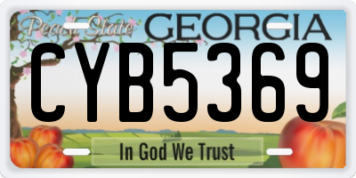 GA license plate CYB5369