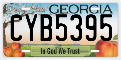 GA license plate CYB5395