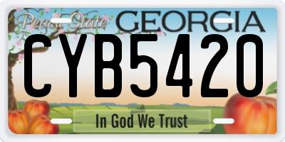 GA license plate CYB5420