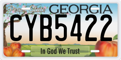 GA license plate CYB5422