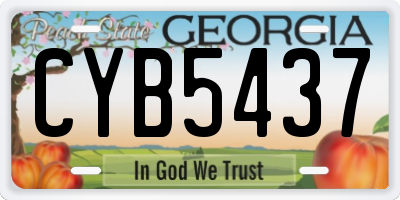 GA license plate CYB5437