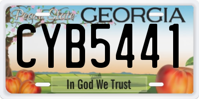 GA license plate CYB5441