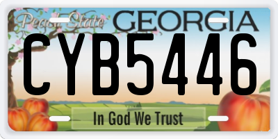 GA license plate CYB5446