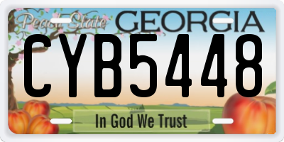 GA license plate CYB5448