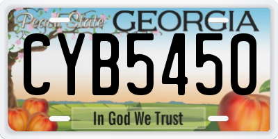 GA license plate CYB5450
