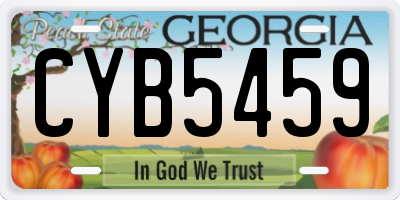 GA license plate CYB5459