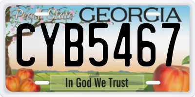 GA license plate CYB5467