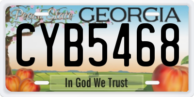 GA license plate CYB5468
