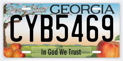 GA license plate CYB5469