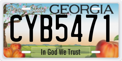 GA license plate CYB5471