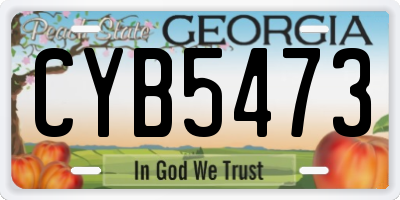 GA license plate CYB5473