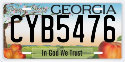 GA license plate CYB5476