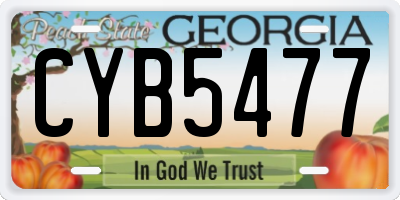 GA license plate CYB5477