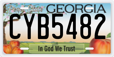 GA license plate CYB5482