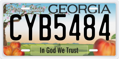 GA license plate CYB5484