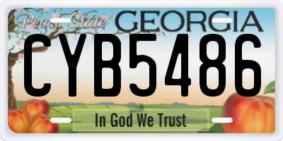 GA license plate CYB5486