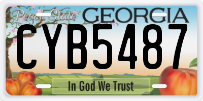 GA license plate CYB5487